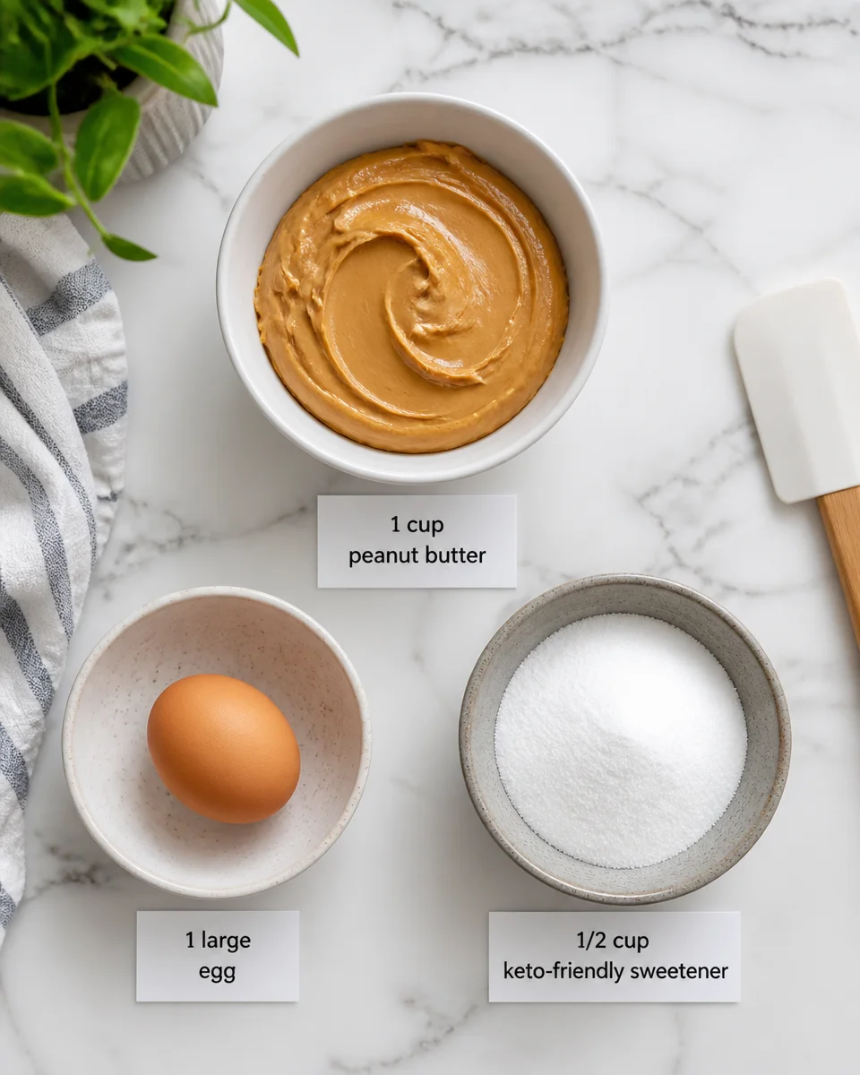 Easy Keto Peanut Butter Cookies — 3 Ingredient