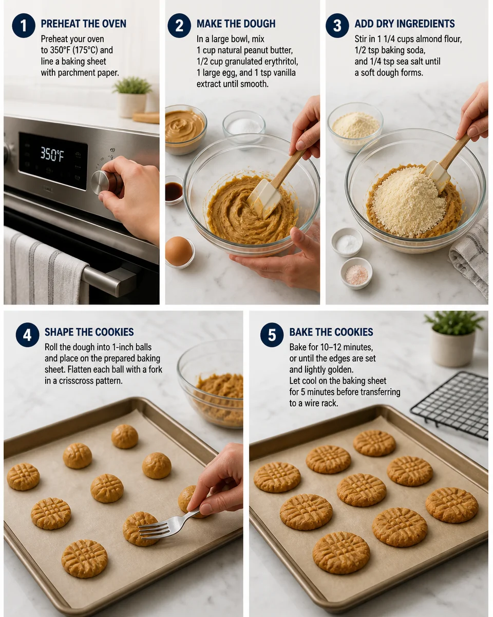 Easy Keto Peanut Butter Cookies — 3 Ingredient