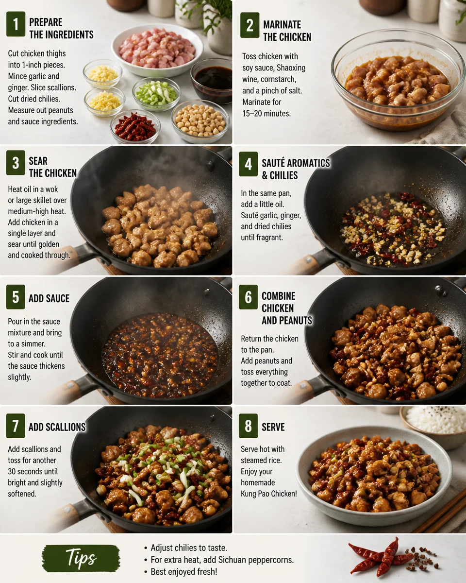 Easy Kung Pao Chicken — Spicy Peanut Stir Fry