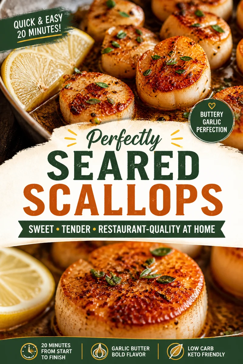 Easy Lemon Butter Scallops — Pan Seared 10 Minutes