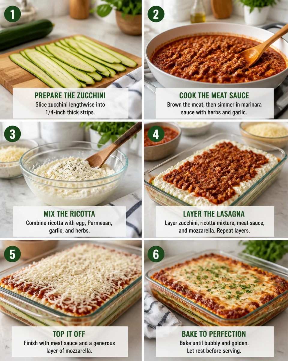 Easy Low Carb Zucchini Lasagna — No Noodle