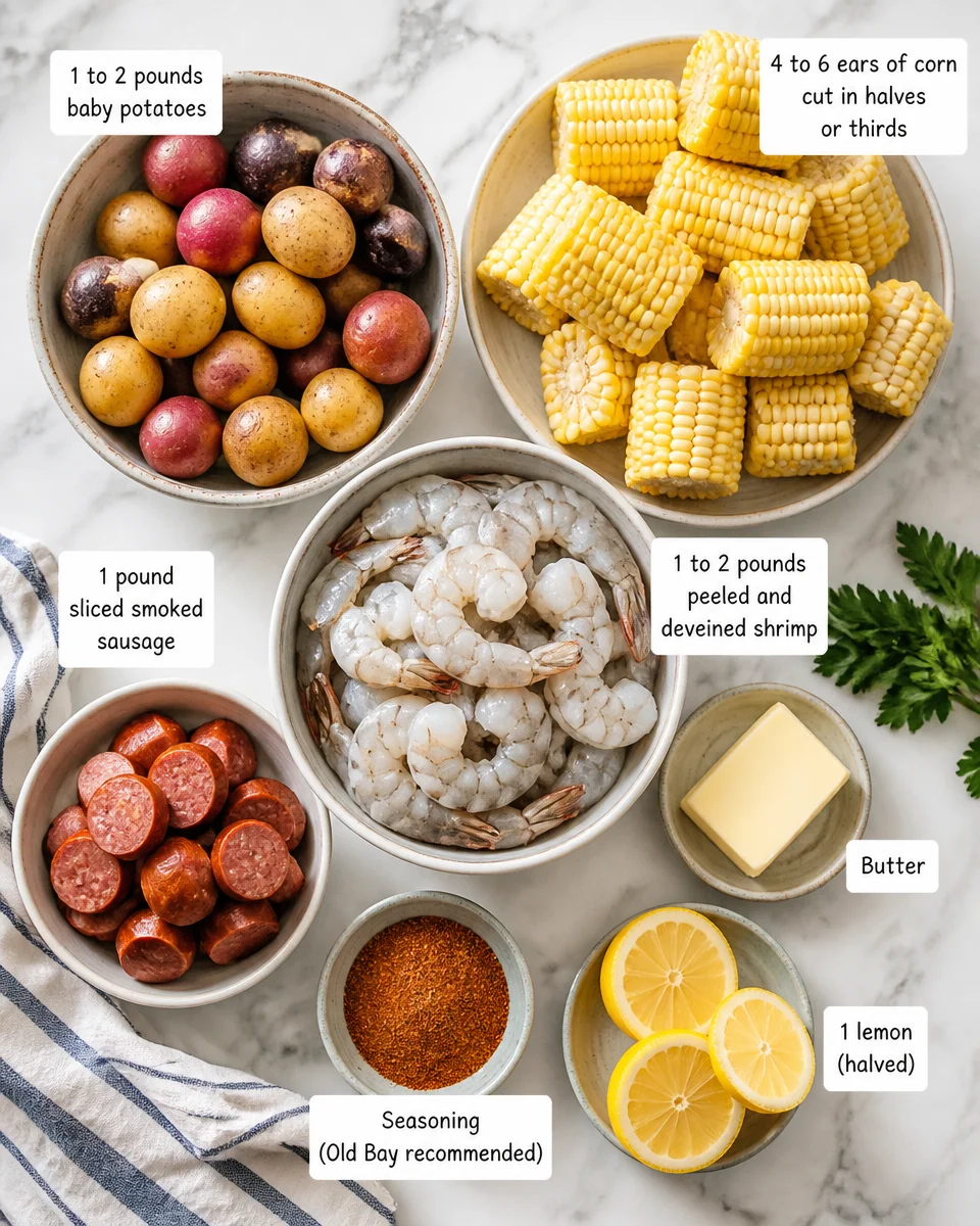 Easy Low Country Boil — Shrimp Corn Potato