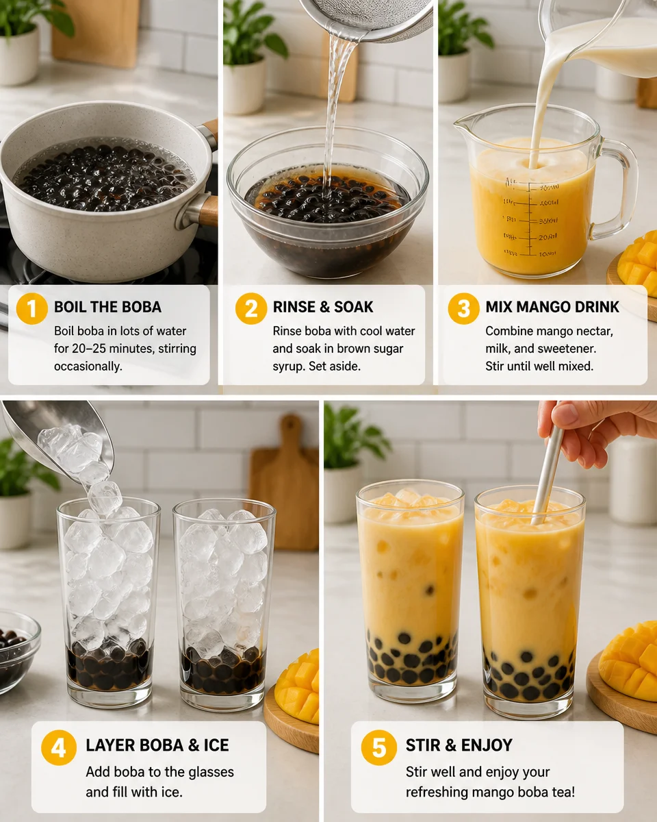 Easy Mango Boba Tea — Bubble Tea at Home