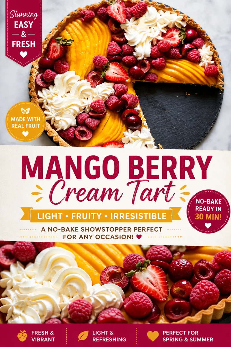 Easy Mango Cheesecake — No Bake Tropical Dessert