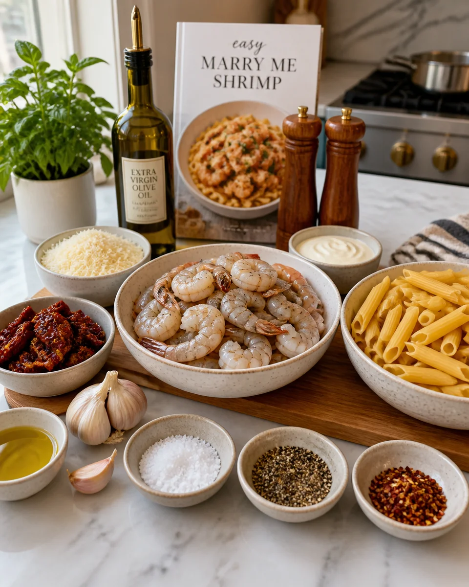 Easy Marry Me Shrimp — Sun Dried Tomato Cream