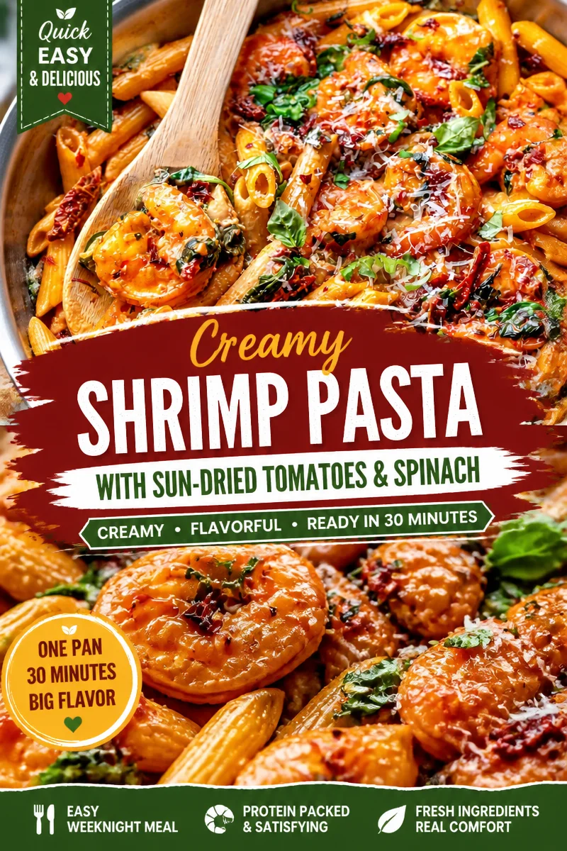 Easy Marry Me Shrimp — Sun Dried Tomato Cream