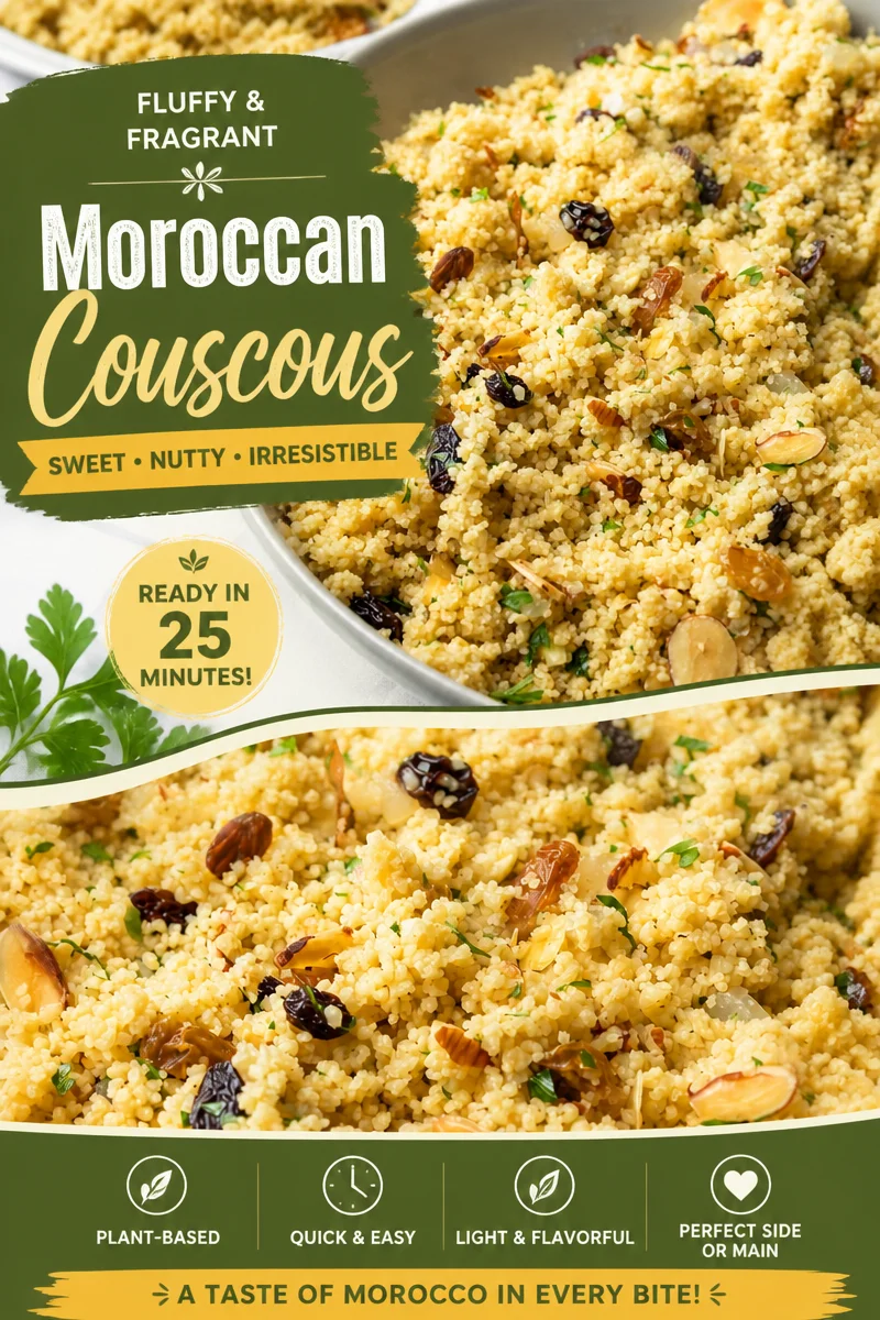 Easy Moroccan Couscous — Vegetable Herb Pilaf