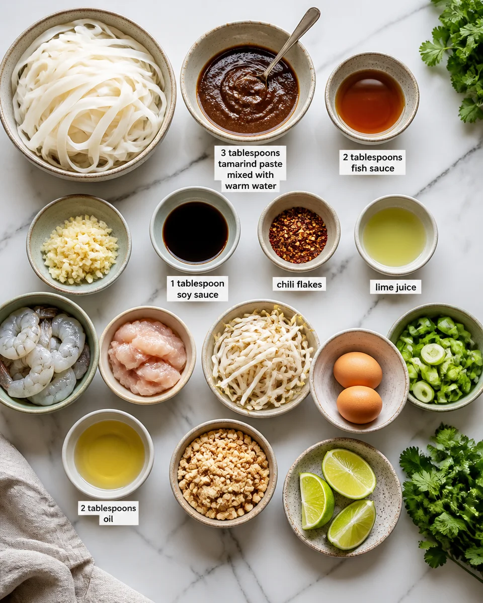 Easy Pad Thai — Authentic Rice Noodle Stir Fry