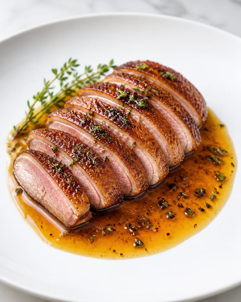 Easy Pan Seared Duck Breast — Orange Glaze