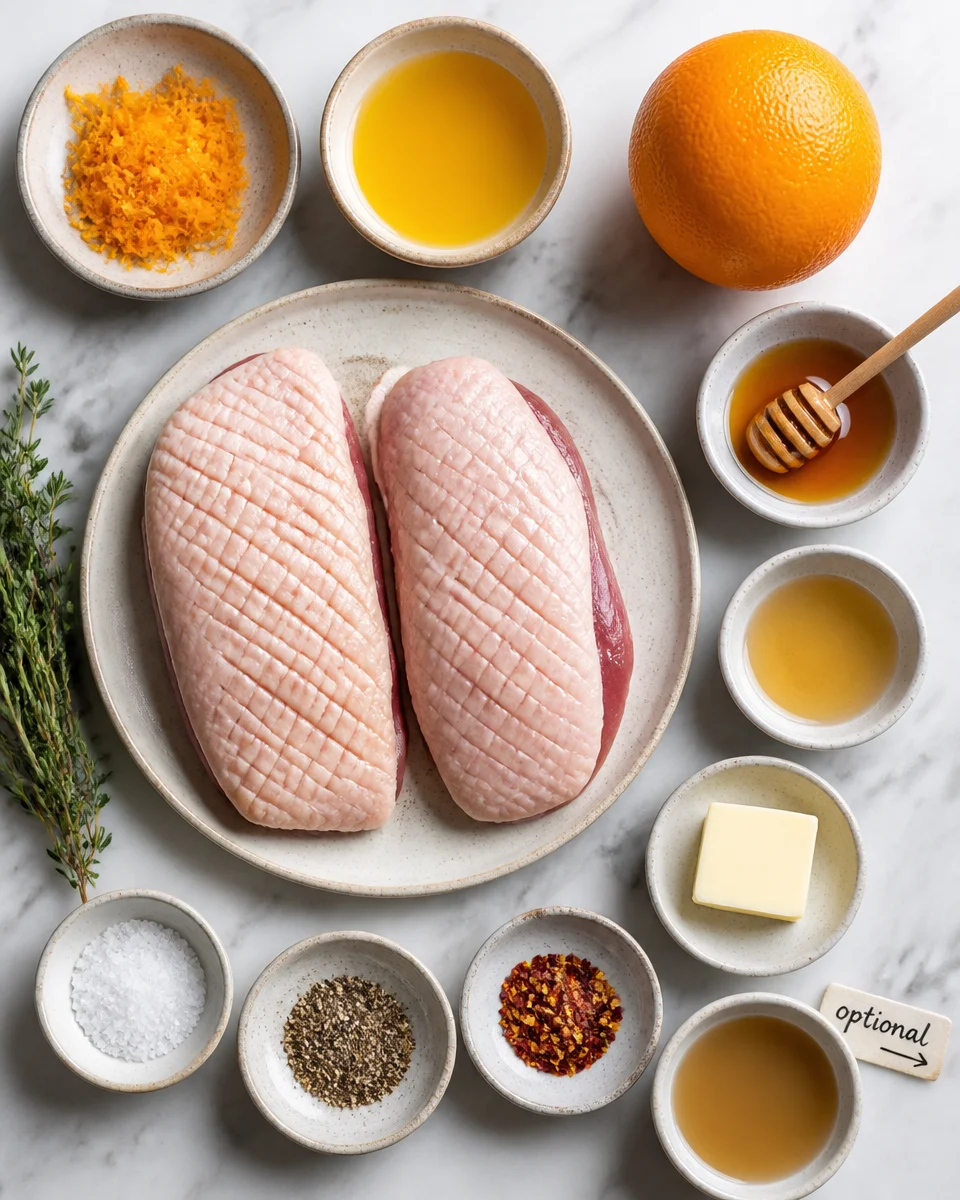 Easy Pan Seared Duck Breast — Orange Glaze
