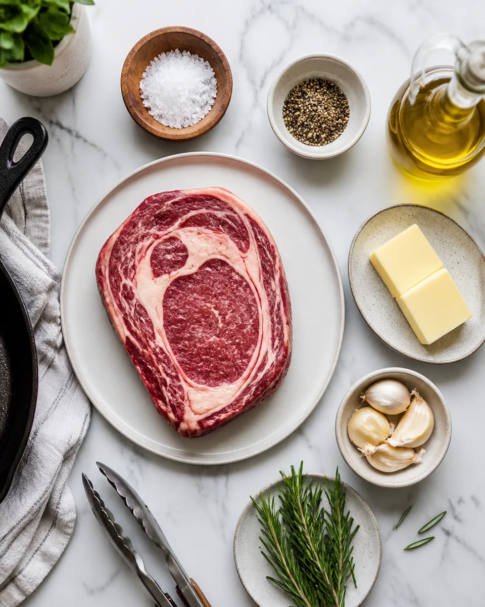 Easy Pan Seared Ribeye — Garlic Butter Steakhouse