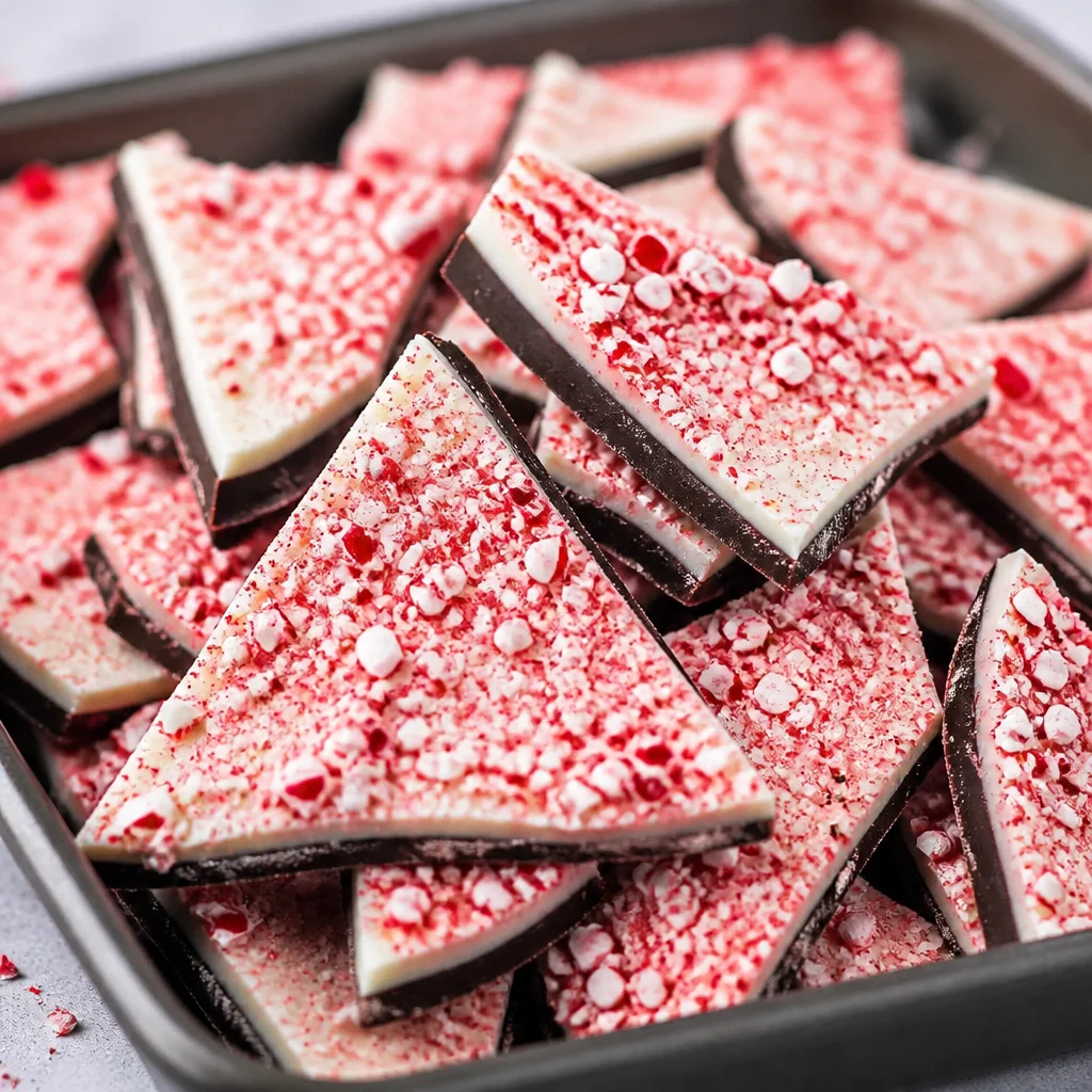Delicious Easy Peppermint Bark made with 3 simple ingredients for the holidays.
