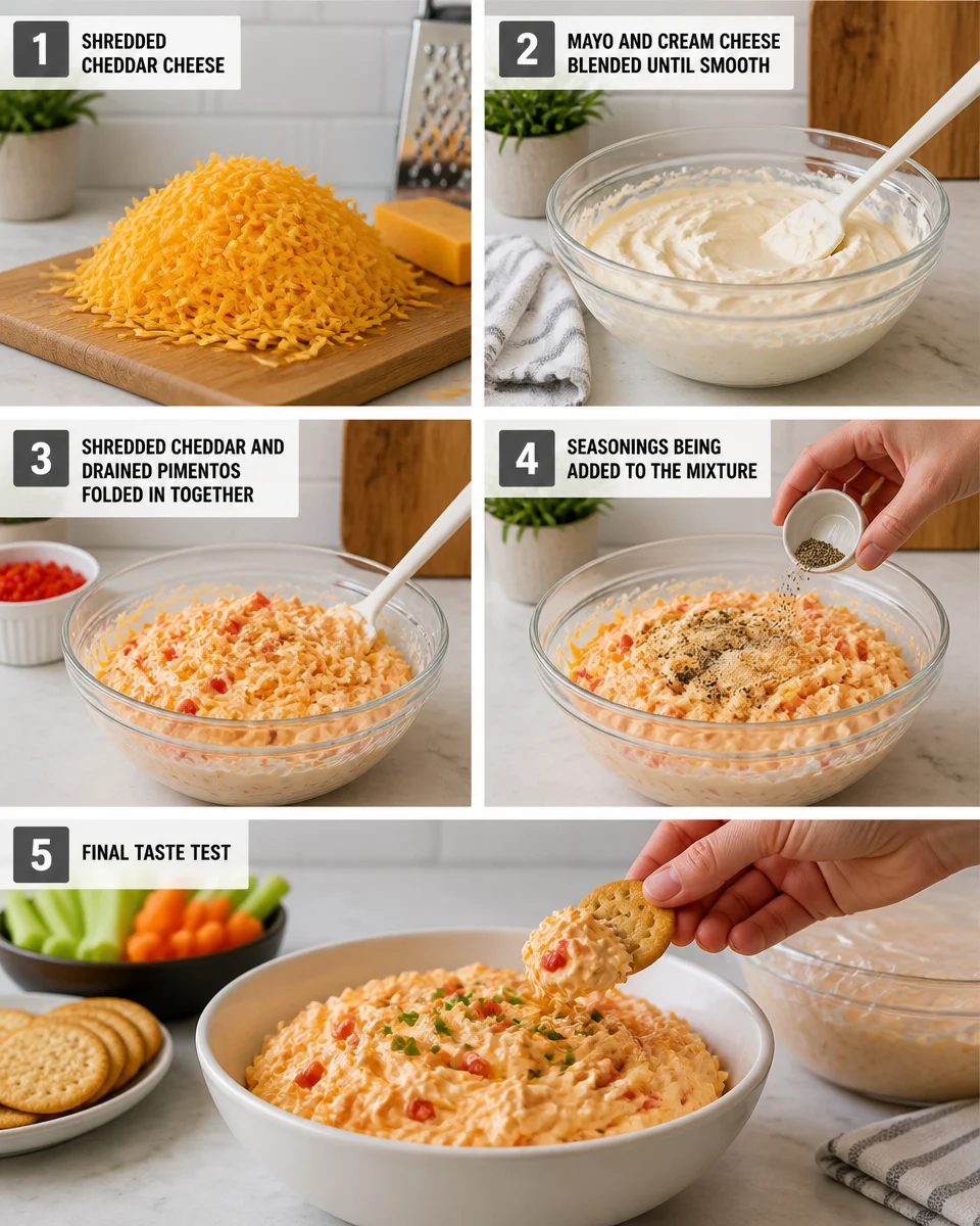 Easy Pimento Cheese — Southern Spread Dip