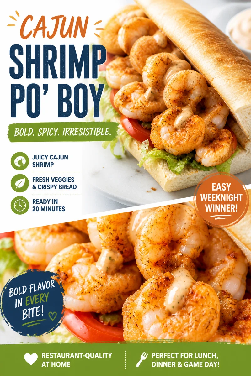 Easy Po Boy Sandwich — New Orleans Fried Shrimp