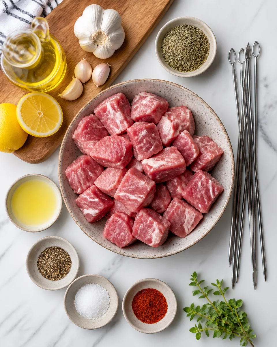 Easy Pork Souvlaki — Greek Grilled Skewer
