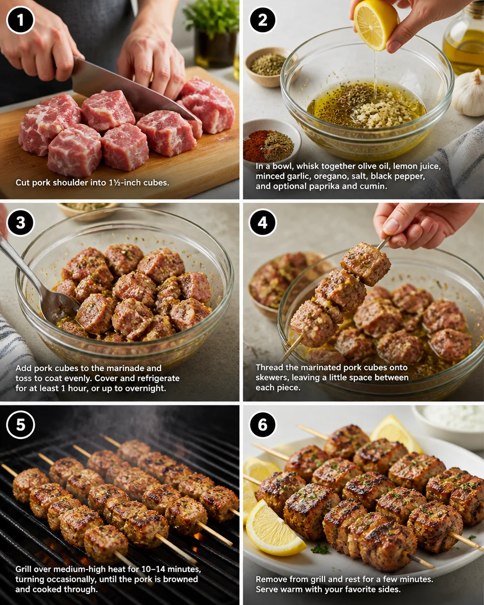 Easy Pork Souvlaki — Greek Grilled Skewer