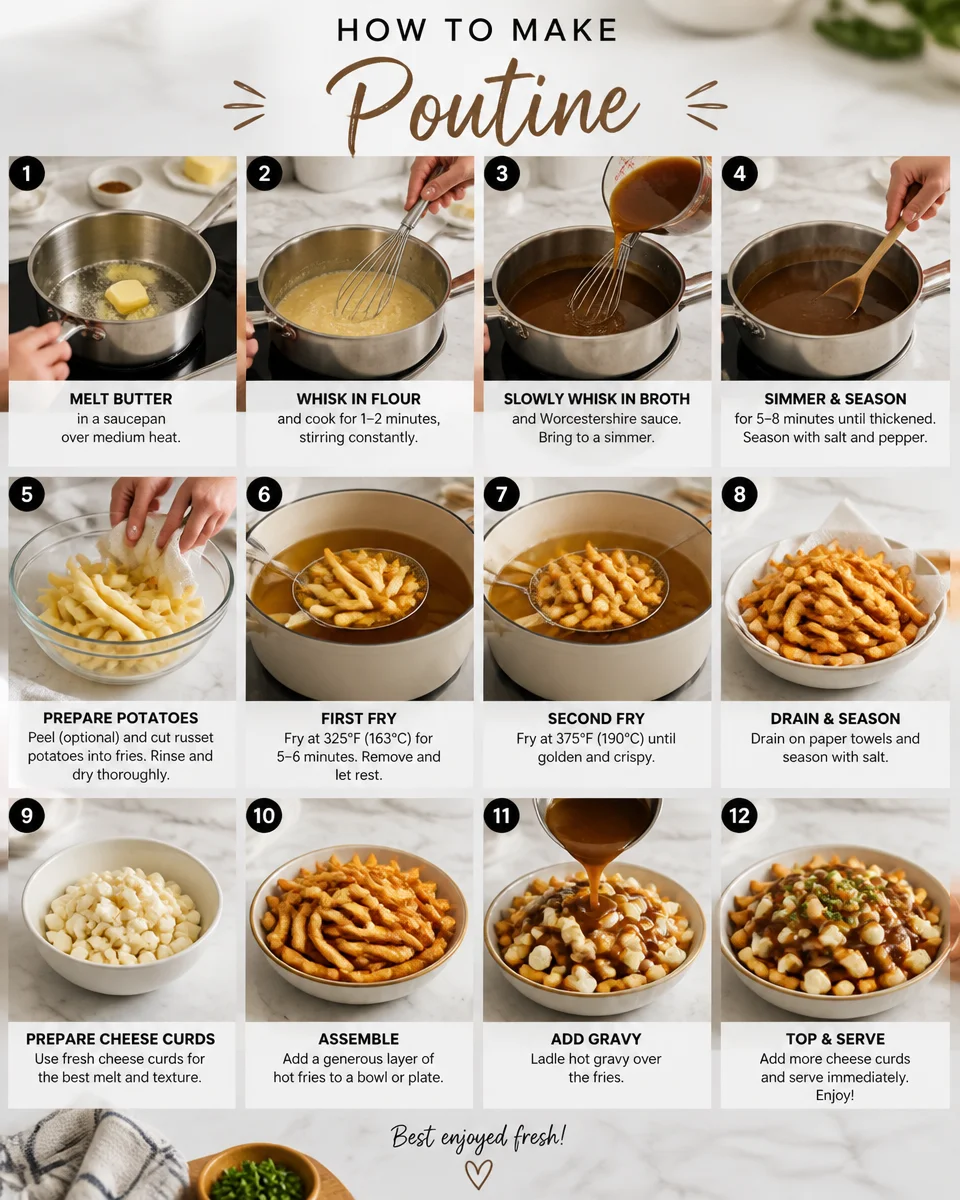 Easy Poutine — Canadian Fries Gravy Cheese Curds
