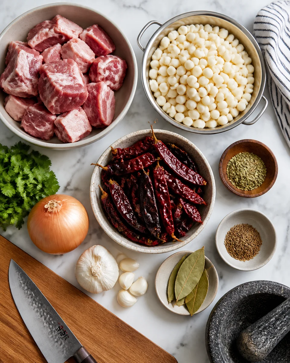 Easy Pozole Rojo — Mexican Pork Hominy Soup