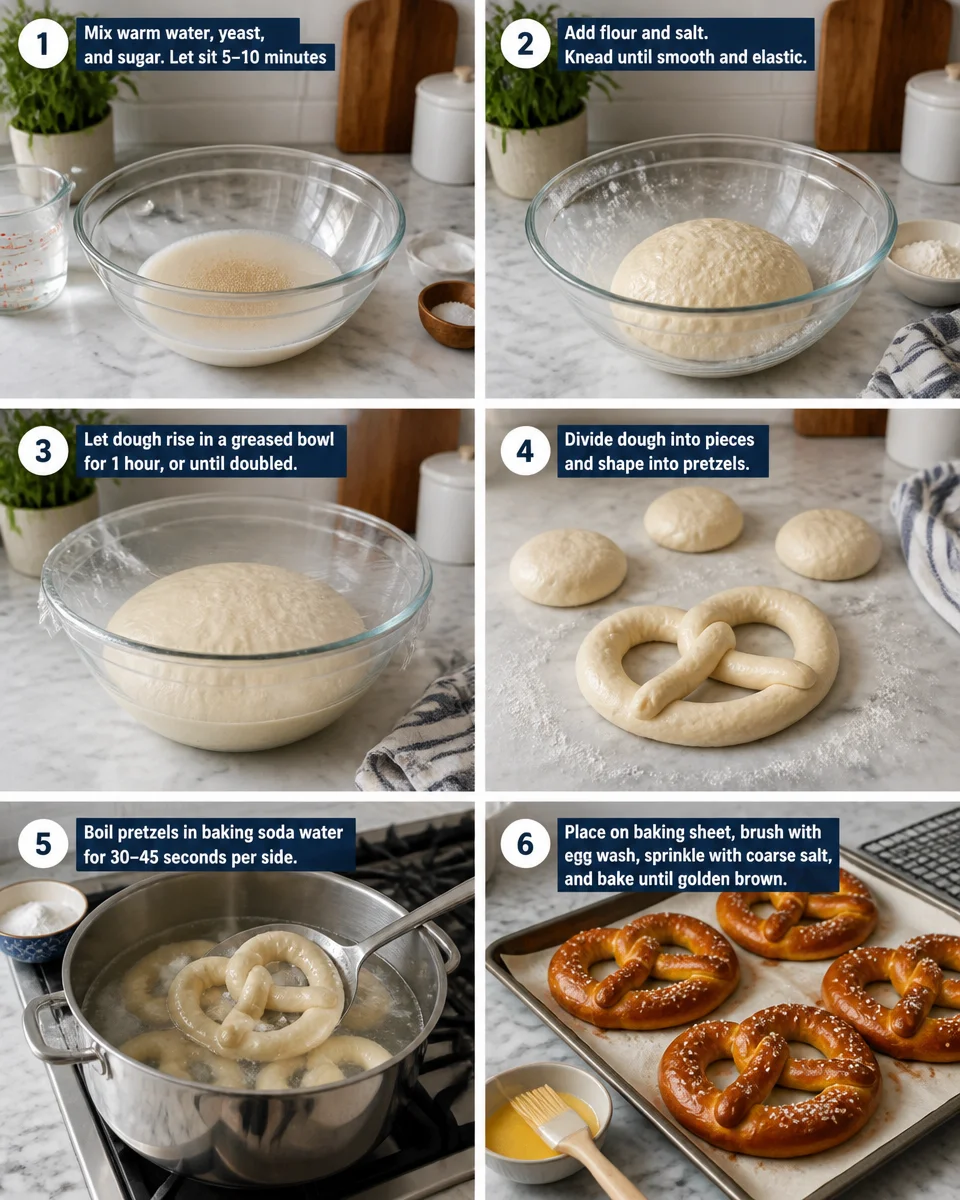 Easy Pretzel Bread — Soft Bavarian Style