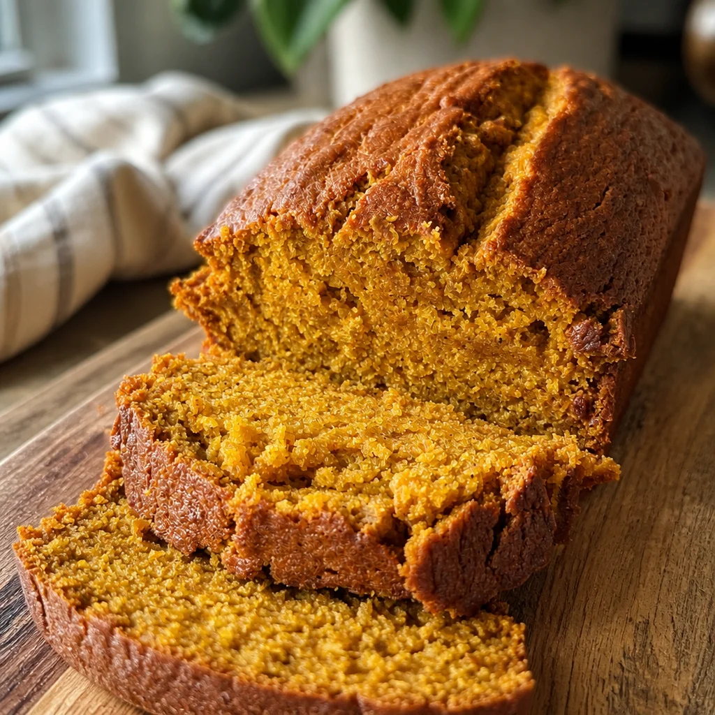 Delicious Easy Pumpkin Bread - Moist Spiced Fall Loaf fresh from the oven