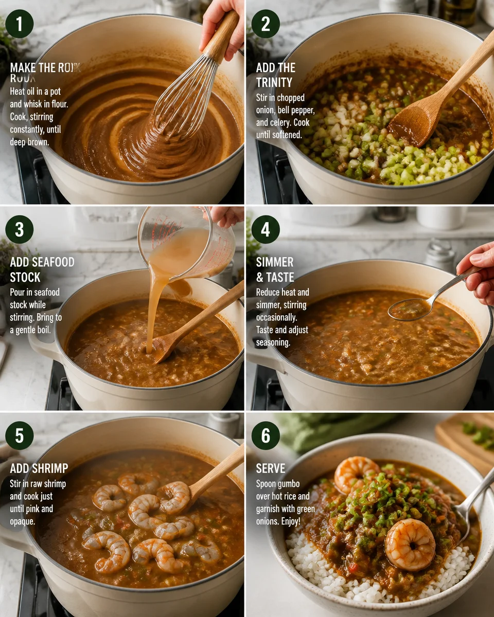 Easy Shrimp Gumbo — Louisiana Cajun Stew