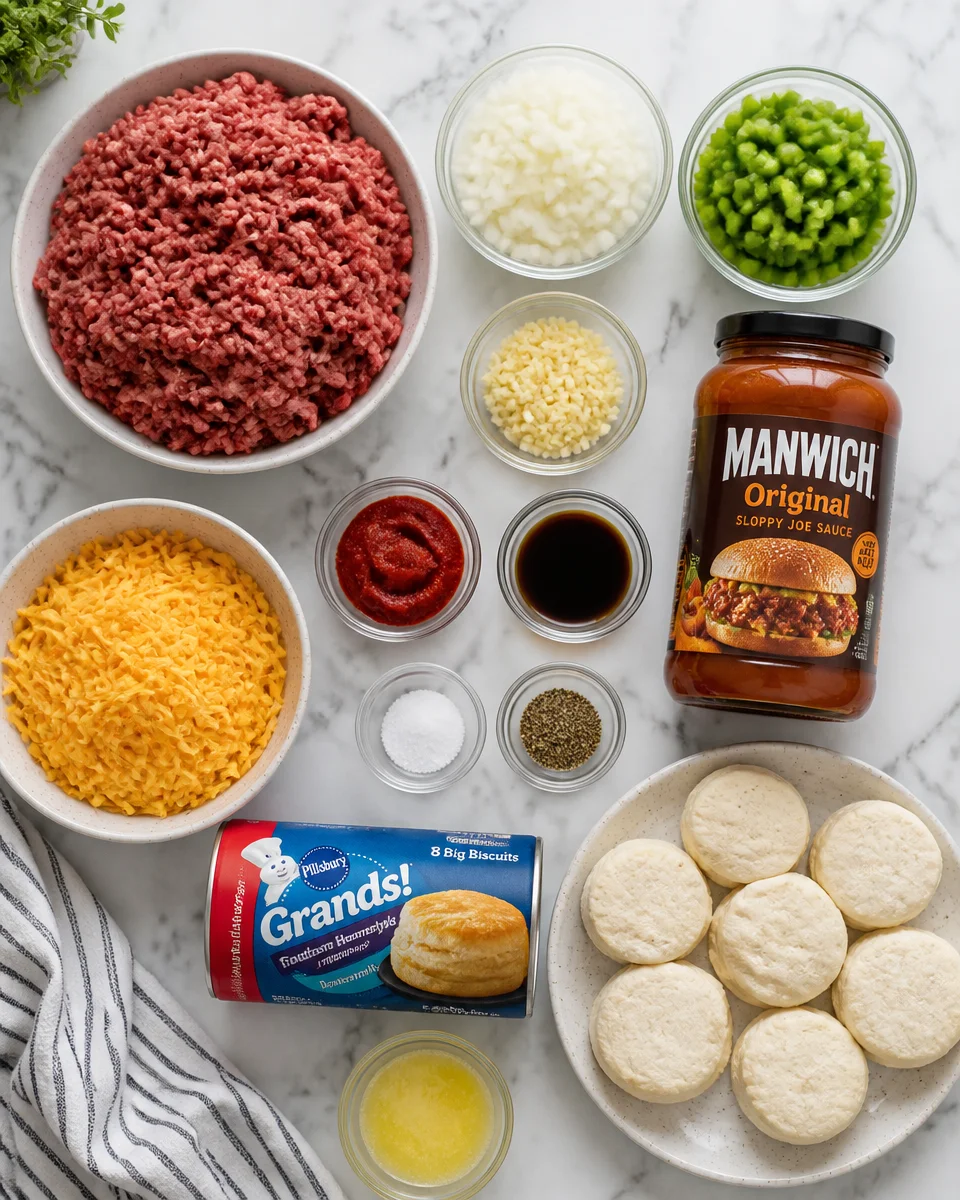 Easy Sloppy Joe Casserole — Biscuit Topped Bake