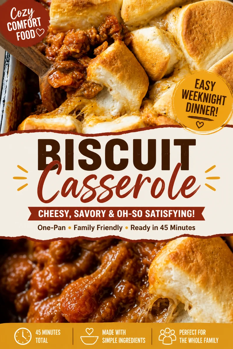 Easy Sloppy Joe Casserole — Biscuit Topped Bake