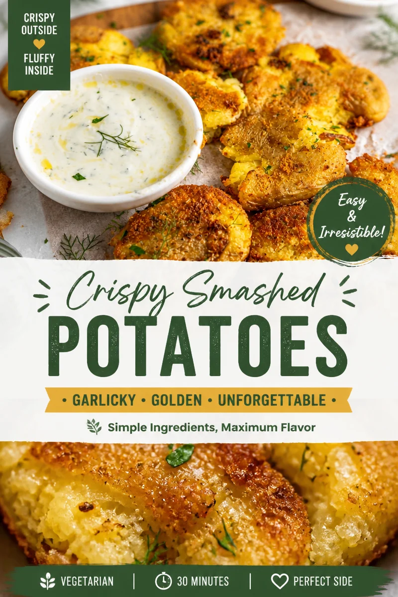 Easy Smash Potatoes — Crispy Parmesan Oven