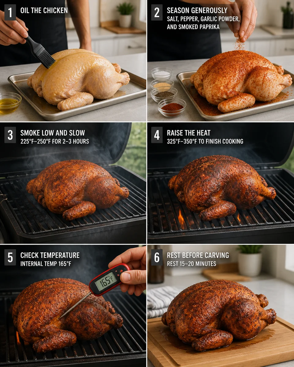 Easy Smoked Chicken — Whole Bird Pellet Grill