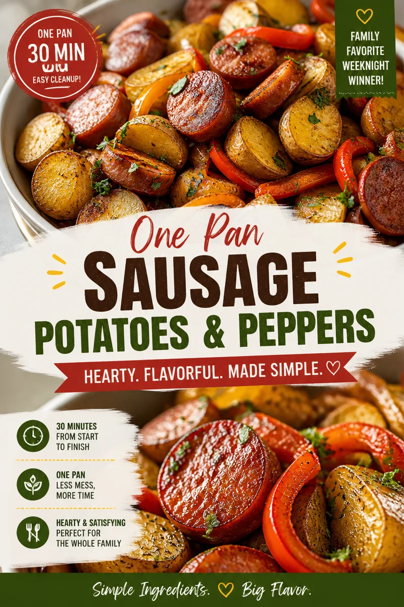 Easy Smoked Sausage and Potato Skillet — One Pan