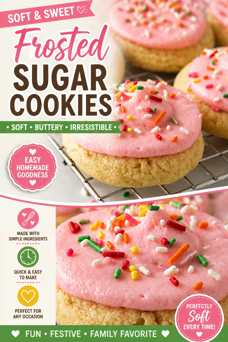 Easy Sugar Cookies — Soft Frosted