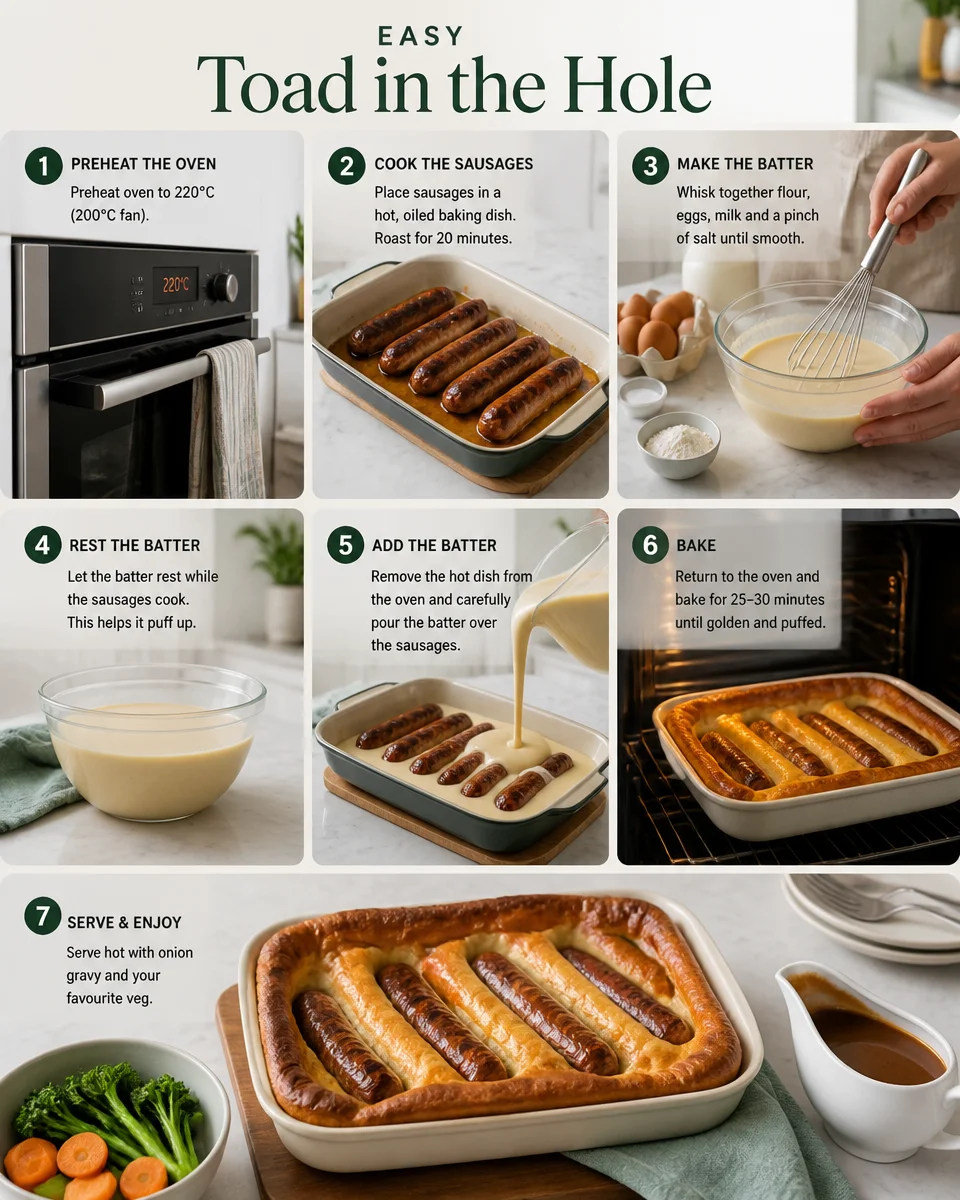Easy Toad in the Hole — British Sausage Yorkshire