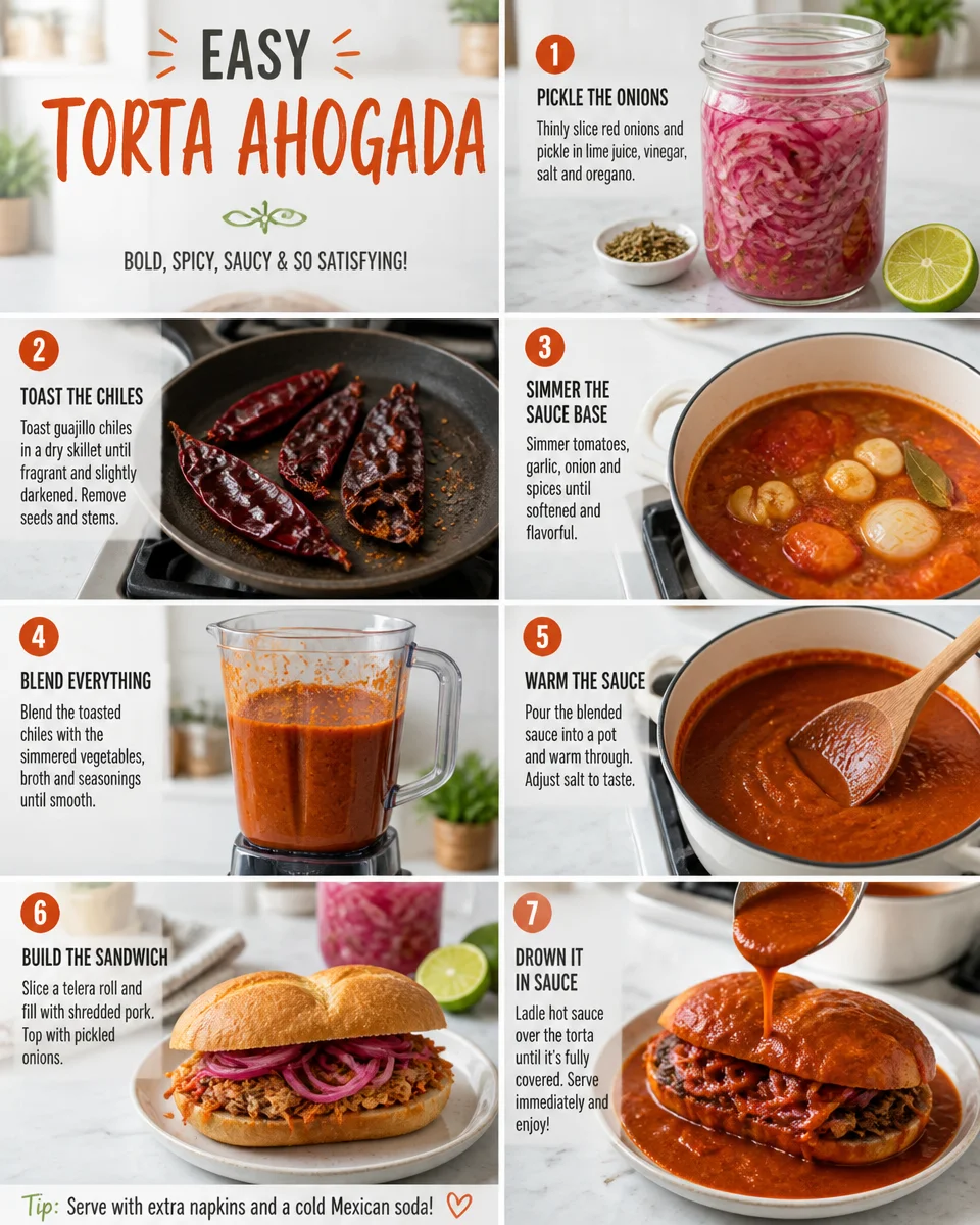 Easy Torta Ahogada — Mexican Drowned Sandwich