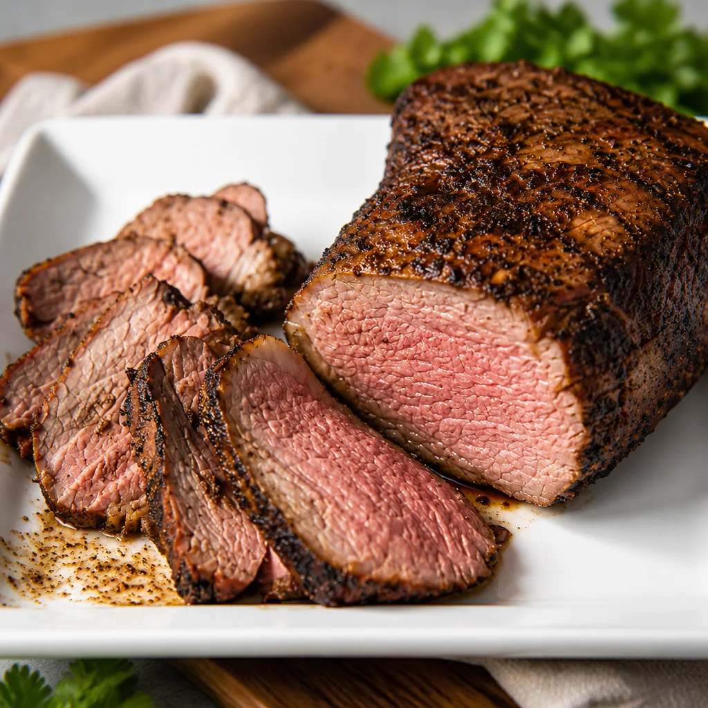Easy Tri Tip Roast — Santa Maria Style Grilled with seasoning and grilling techniques.