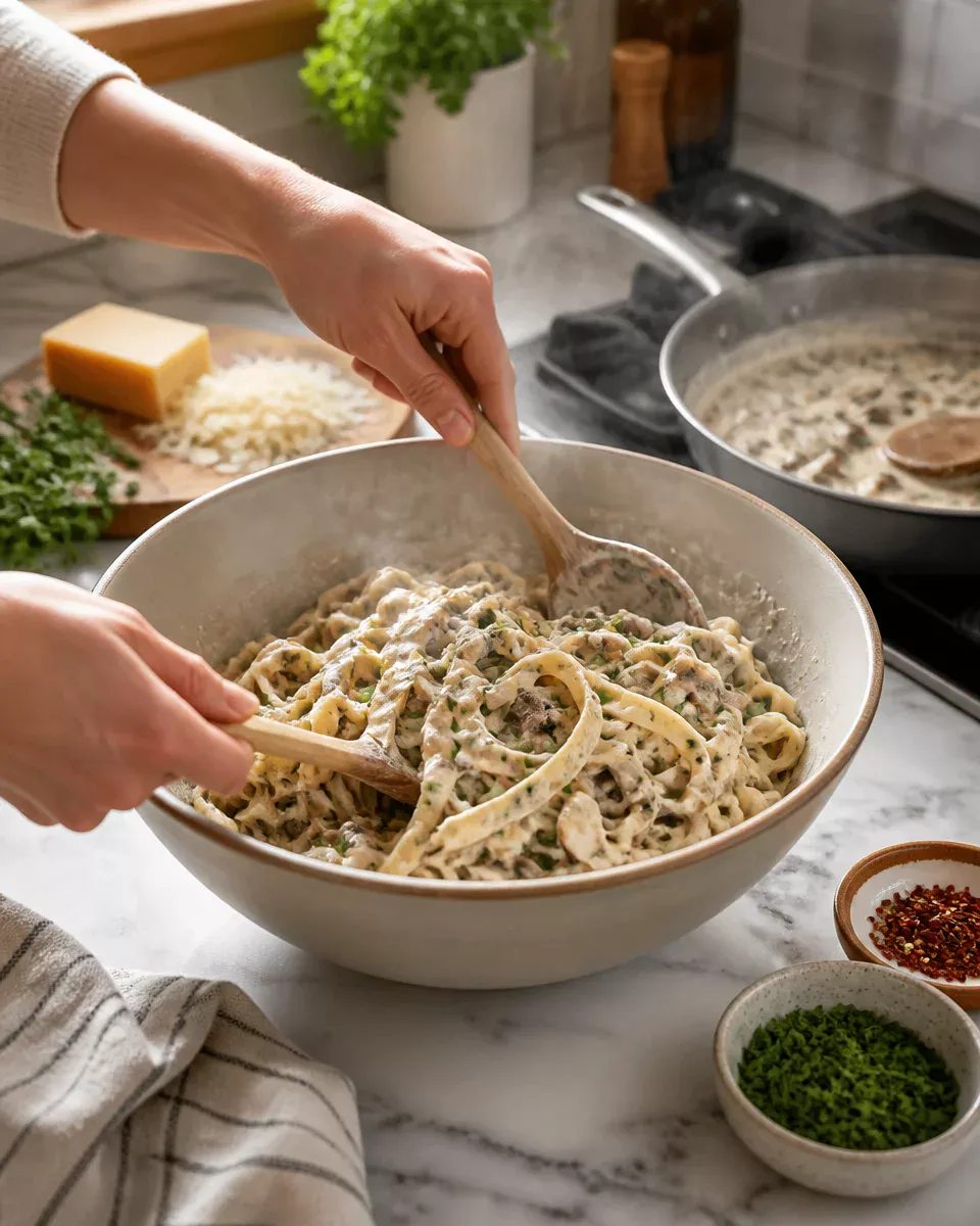 Easy Tuna Casserole — Creamy Noodle Comfort Bake