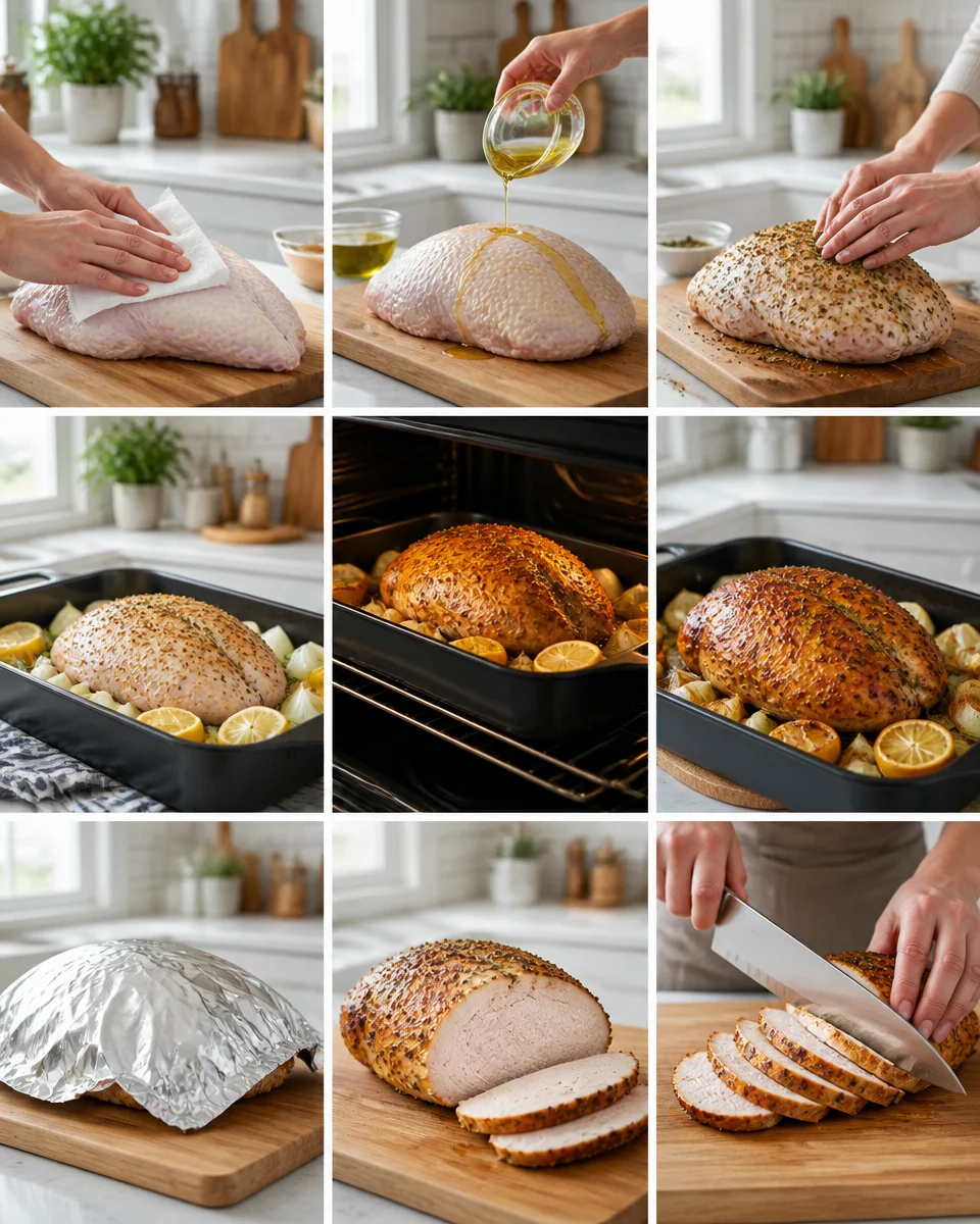 Easy Turkey Breast — Oven Roasted