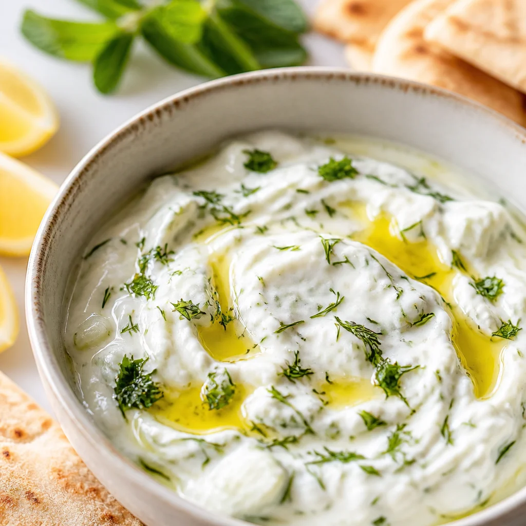 Easy Tzatziki Sauce made with Greek yogurt and fresh cucumbers