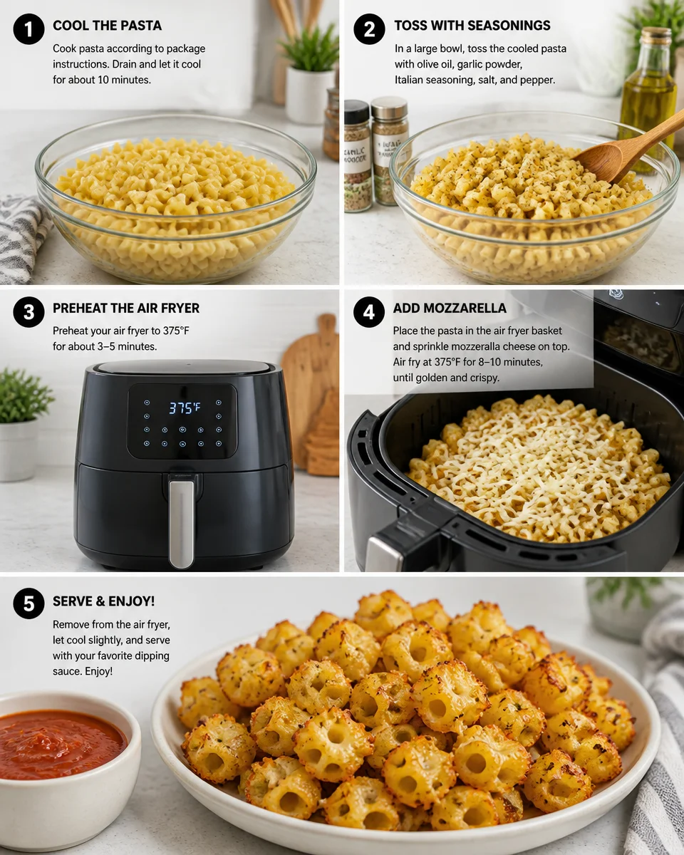 Cheesy Garlic Pasta Chips