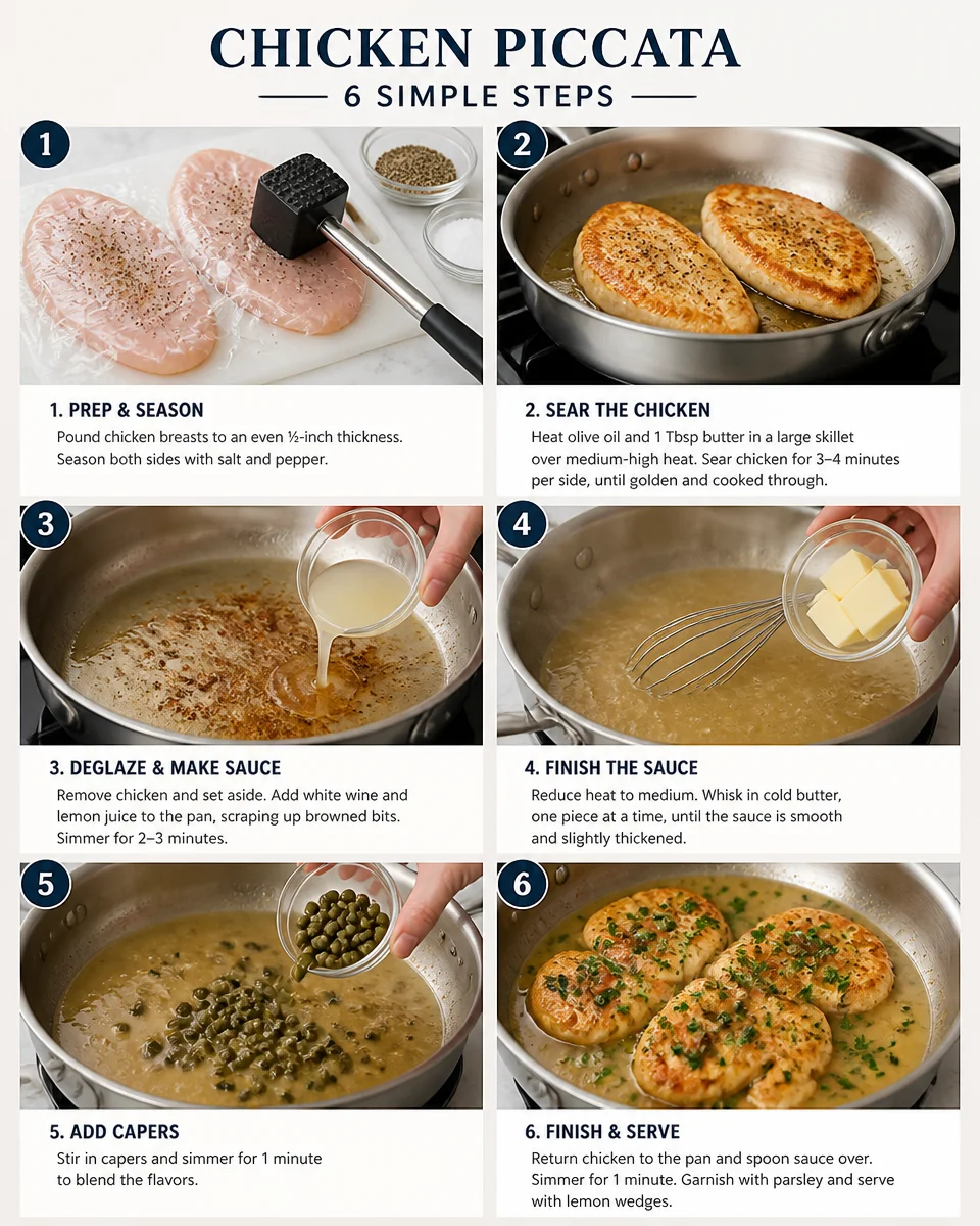 Chicken Piccata with Lemon Caper Sauce