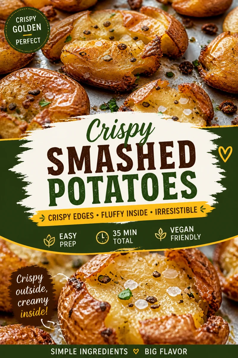 Crispy Smashed Potatoes with Garlic Butter