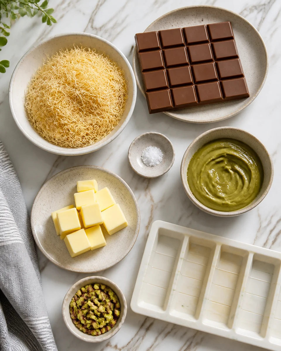 Dubai Chocolate Bar (Pistachio Kunafa Chocolate)