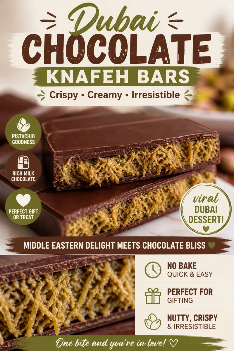 Dubai Chocolate Bar (Pistachio Kunafa Chocolate)