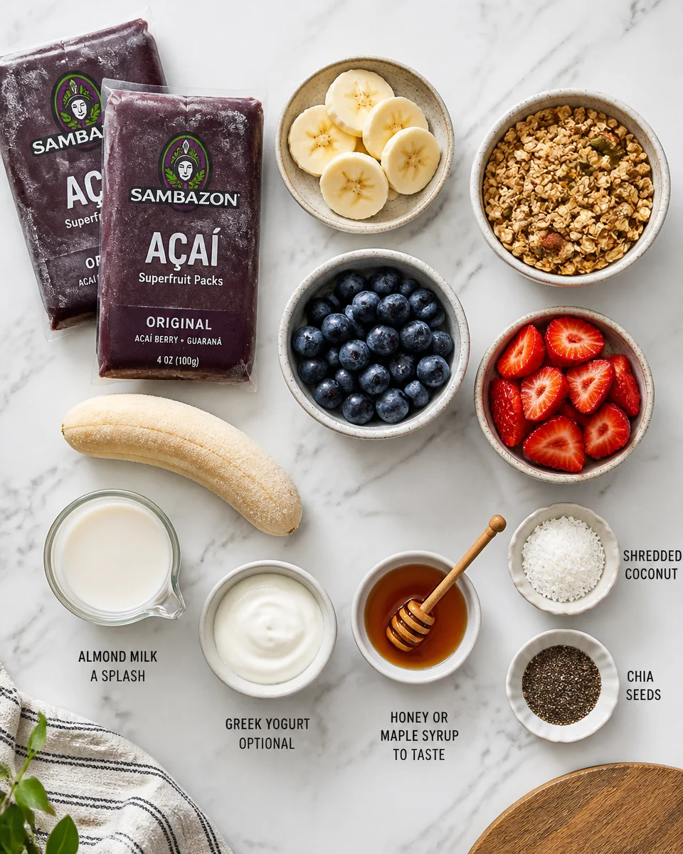 Easy Acai Bowl — Homemade Superfood Topped