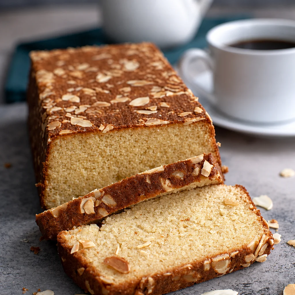 Moist and easy almond flour cake, gluten-free and low carb.