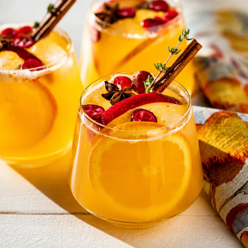 Easy Apple Cider Mocktail with fresh apple and cranberry ingredients for fall gatherings.