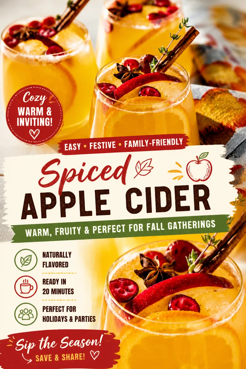 Easy Apple Cider Mocktail — Fall Sparkling