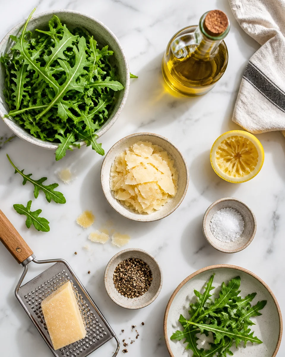 Easy Arugula Parmesan Salad — Lemon Olive Oil