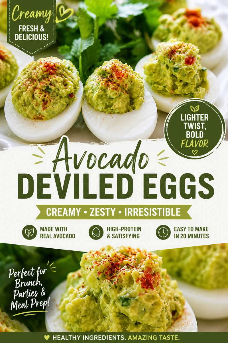Easy Avocado Deviled Eggs — Guacamole Style