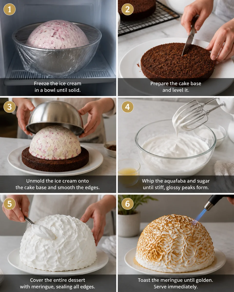 Easy Baked Alaska — Ice Cream Meringue Showstopper