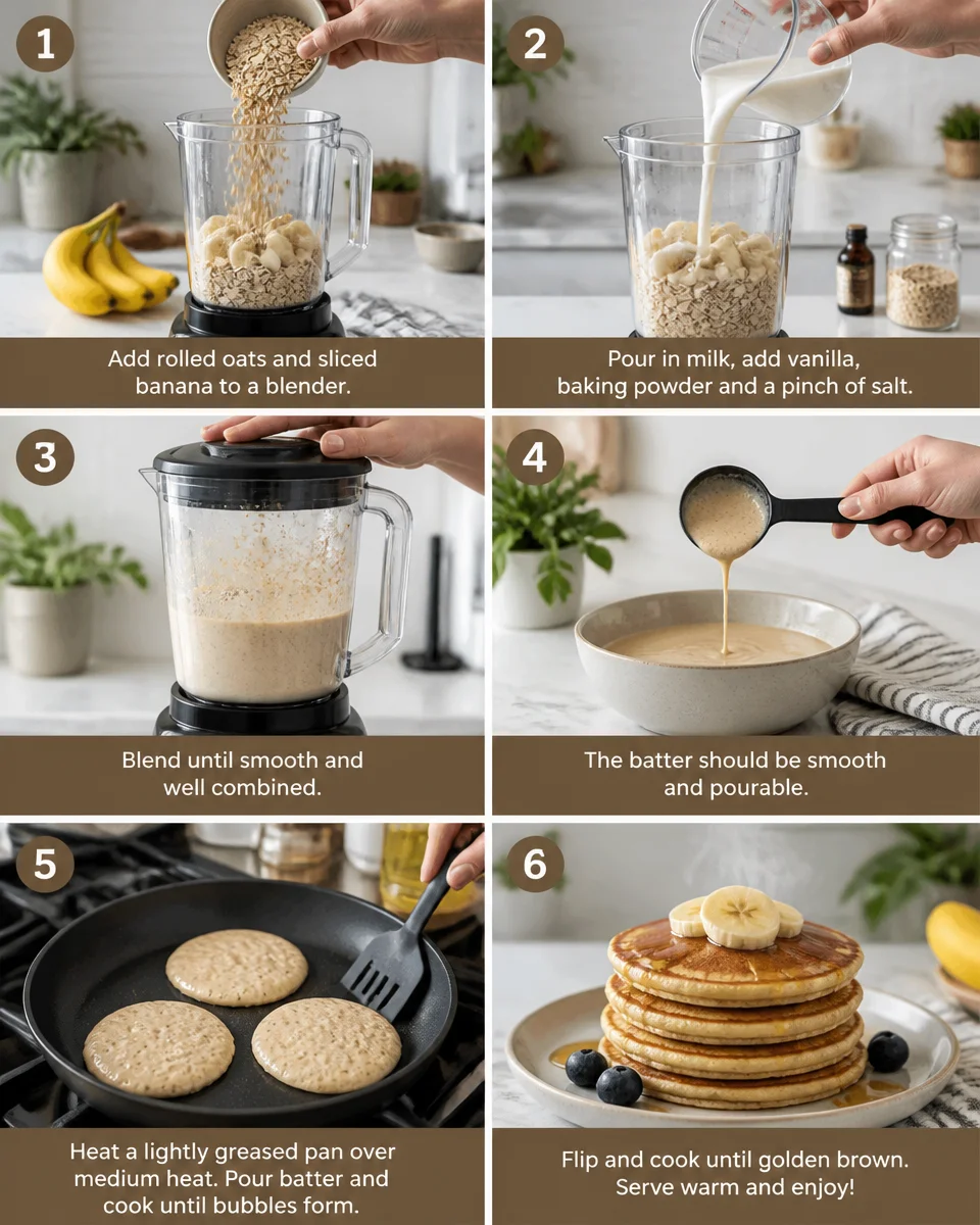 Easy Banana Oat Pancakes — No Flour Healthy
